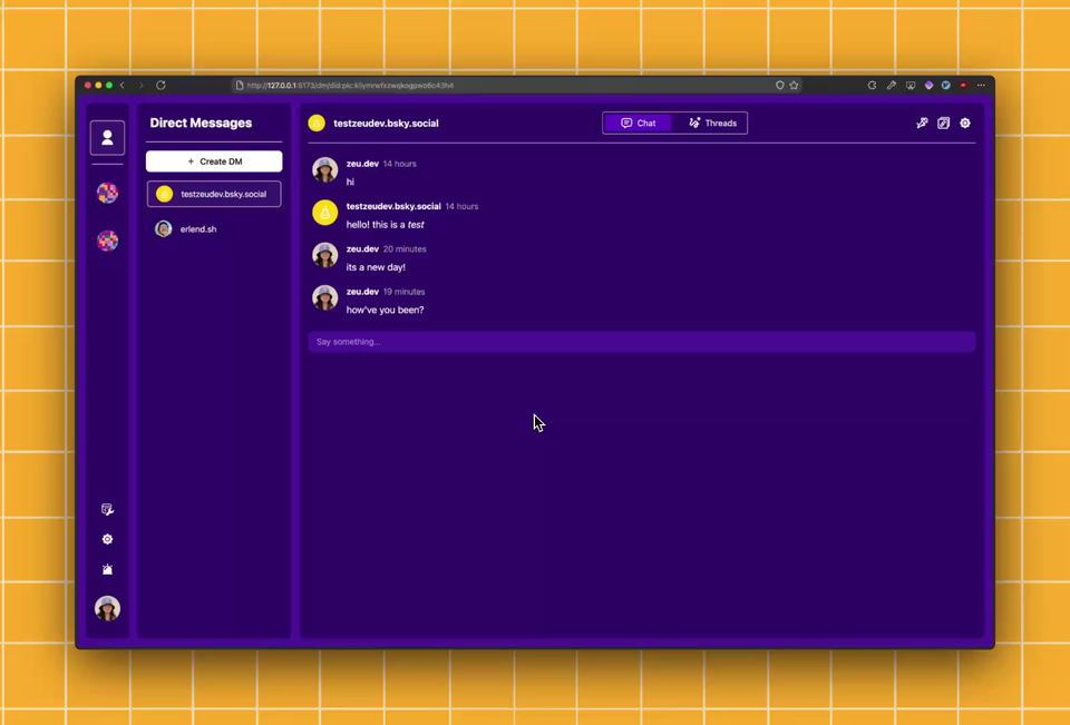 Screenshot of the Roomy UI